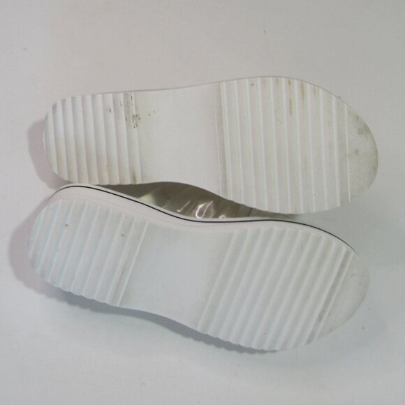 PRO SPIRIT Women's Open Toe PU Clear Two Straps Slip On Sandal Size 9 White - Picture 4 of 7